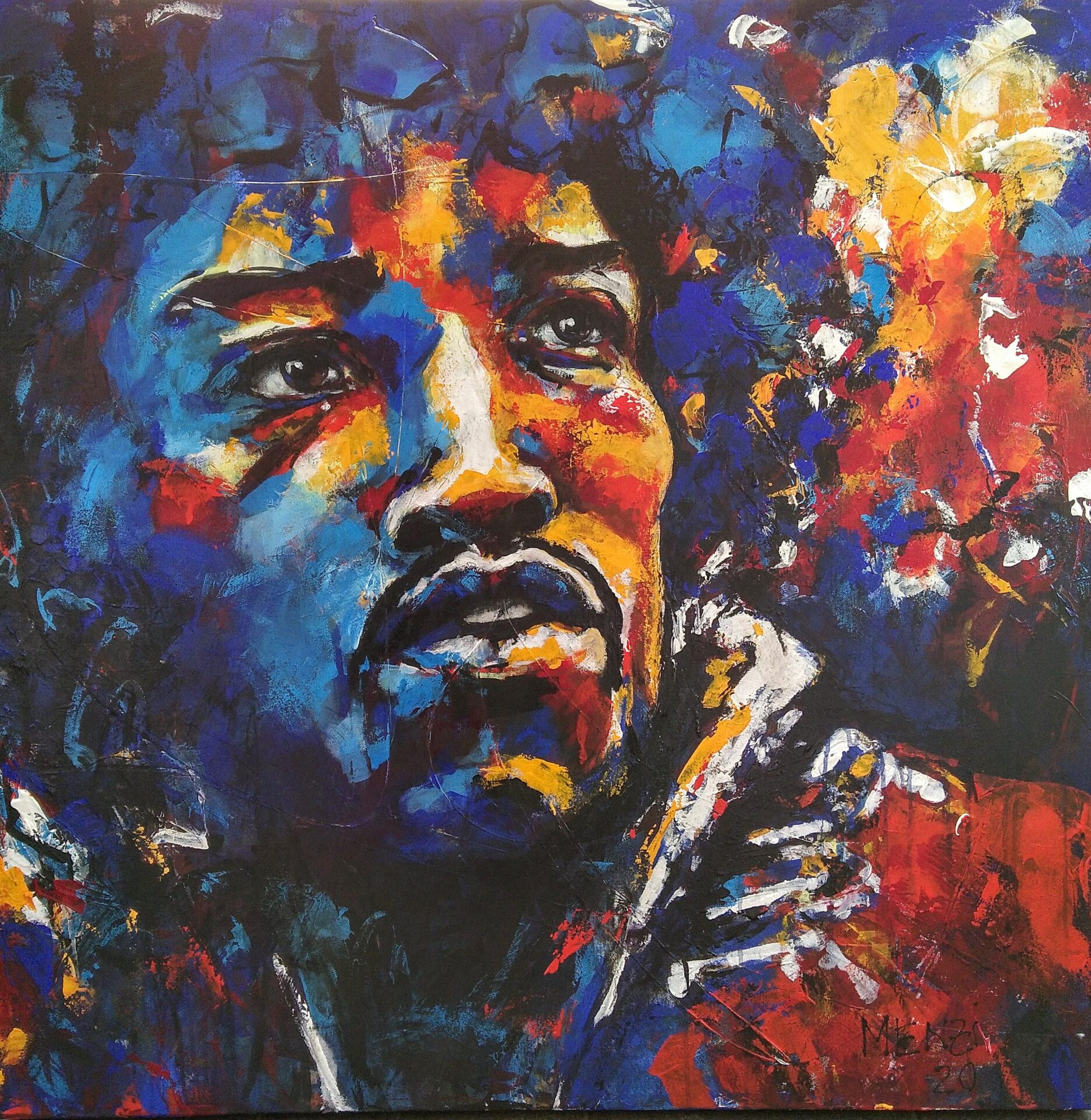2020 Jimy Hendrix, Acryl, 100 x 100 cm