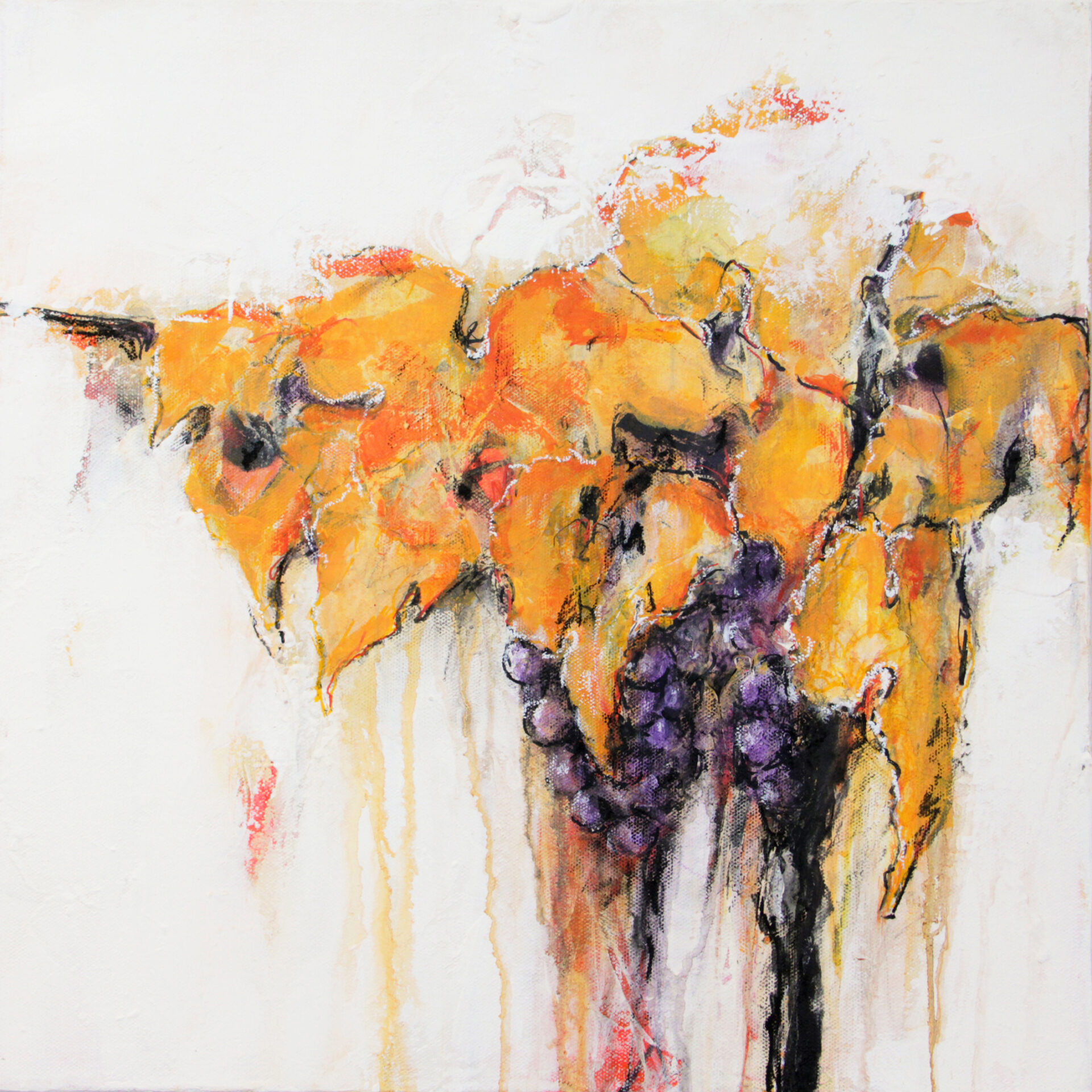 2020 Reben im Herbst, Acryl, 40 x 40 cm