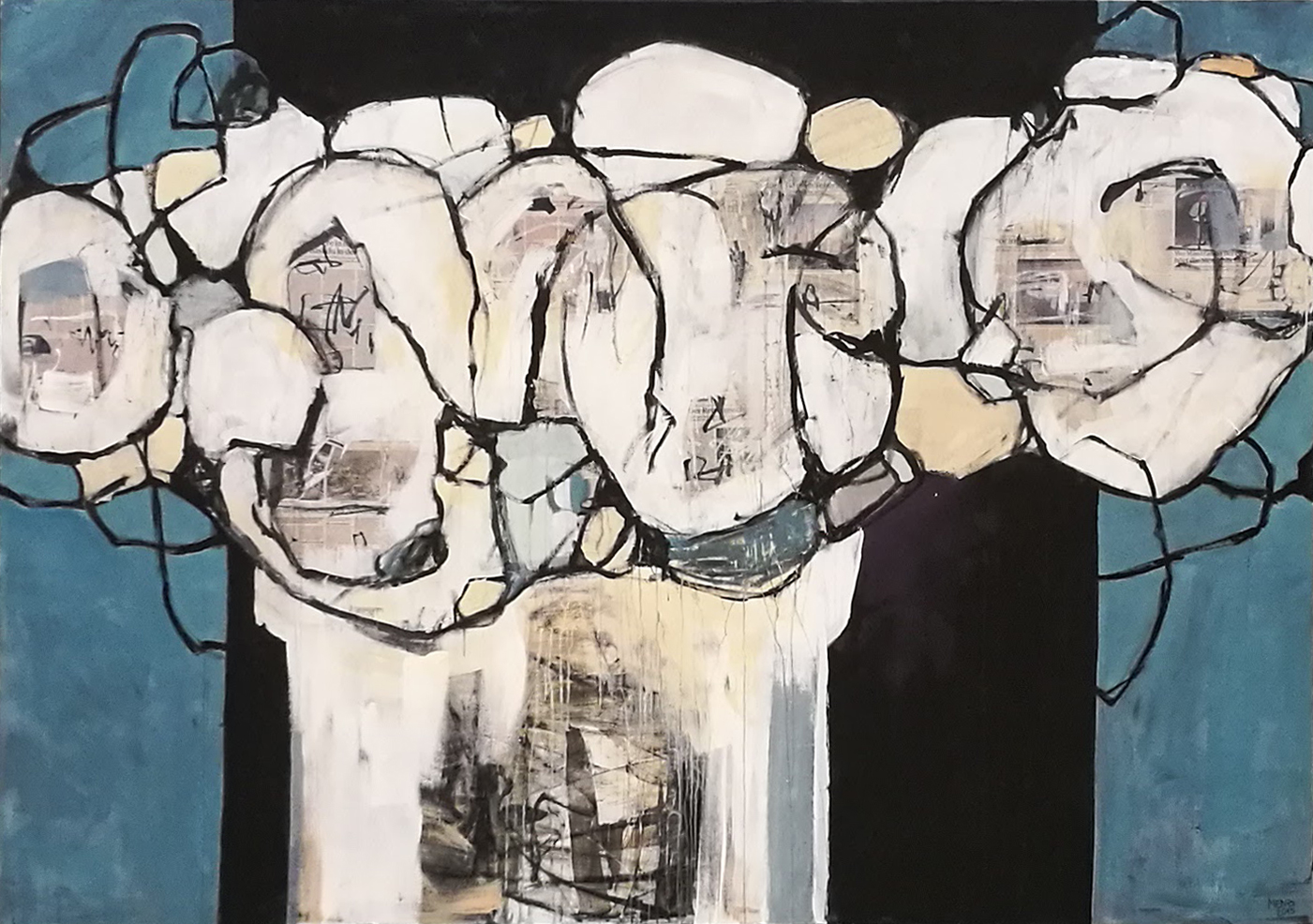 2015, Medienbaum, Mixed Media, 240 x 170 cm