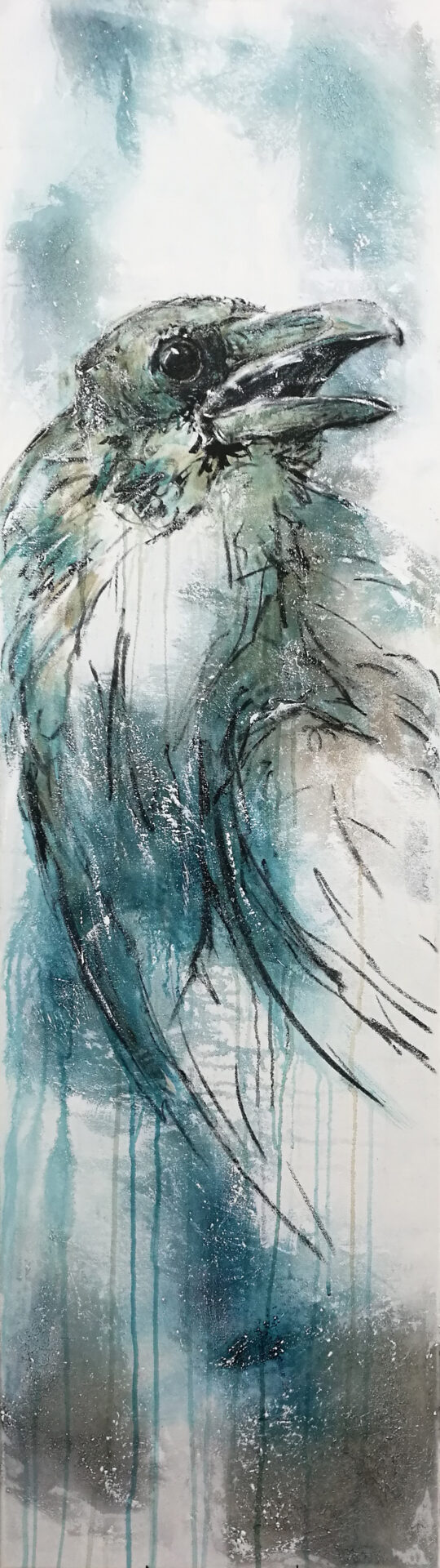 2017 Krähe, Acryl, 40 x 140 cm