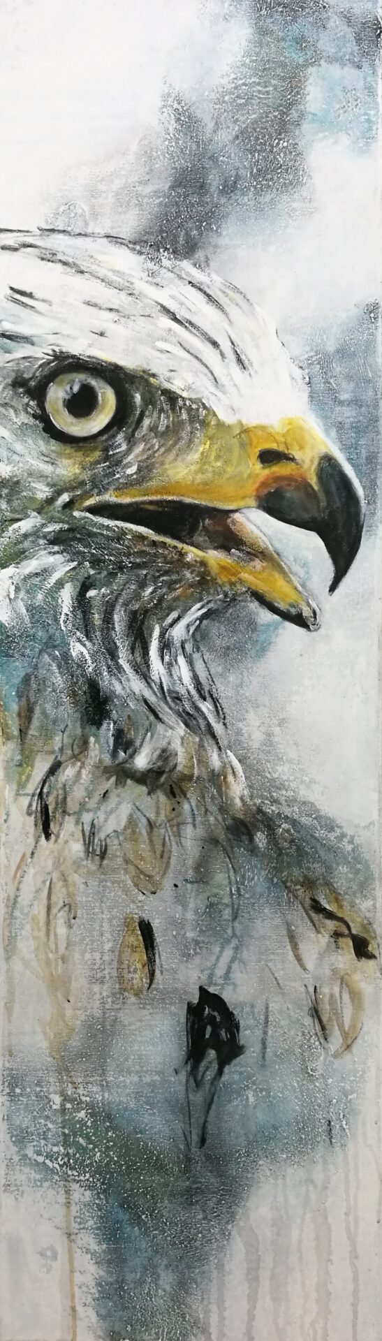 2017 Rotmilan, Acryl, 40 x 140 cm
