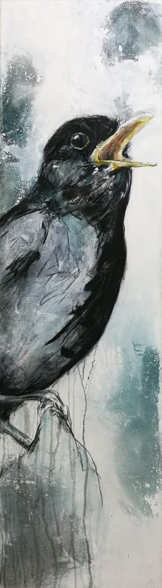 2017 Amsel, Acryl, 40 x 140 cm