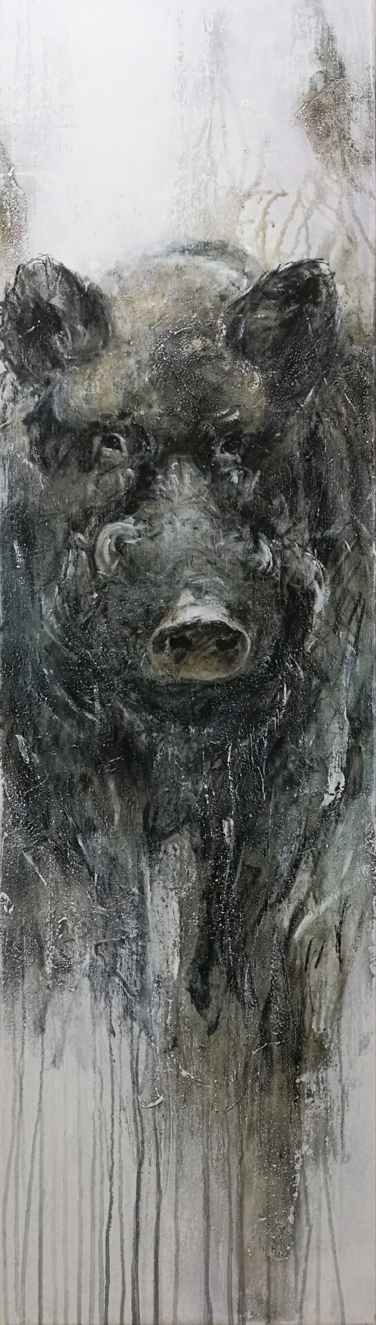 2017 Wildschwein, Acryl, 40 x 140 cm