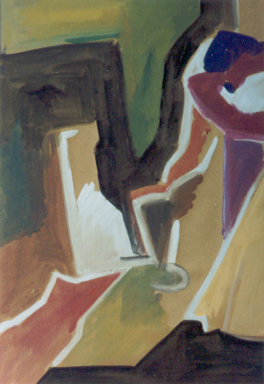 1992, Gouache auf Papier, 43 x 63 cm
