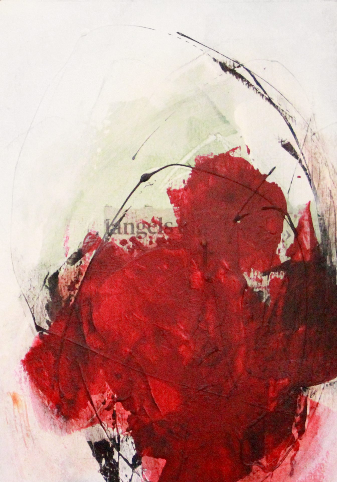 2021 Serie rot Acryl auf Papier A4