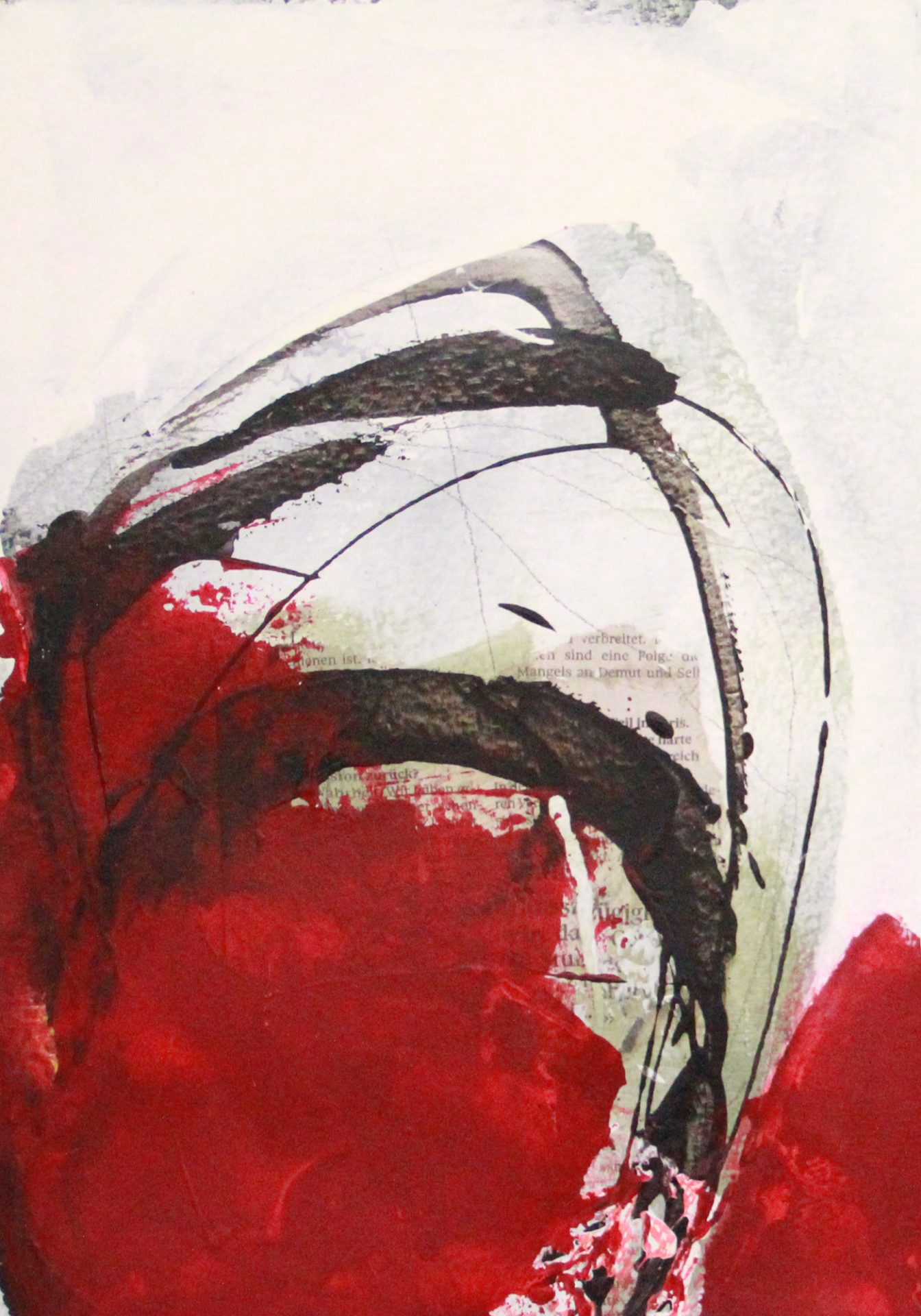 2021 Serie rot Acryl auf Papier A4