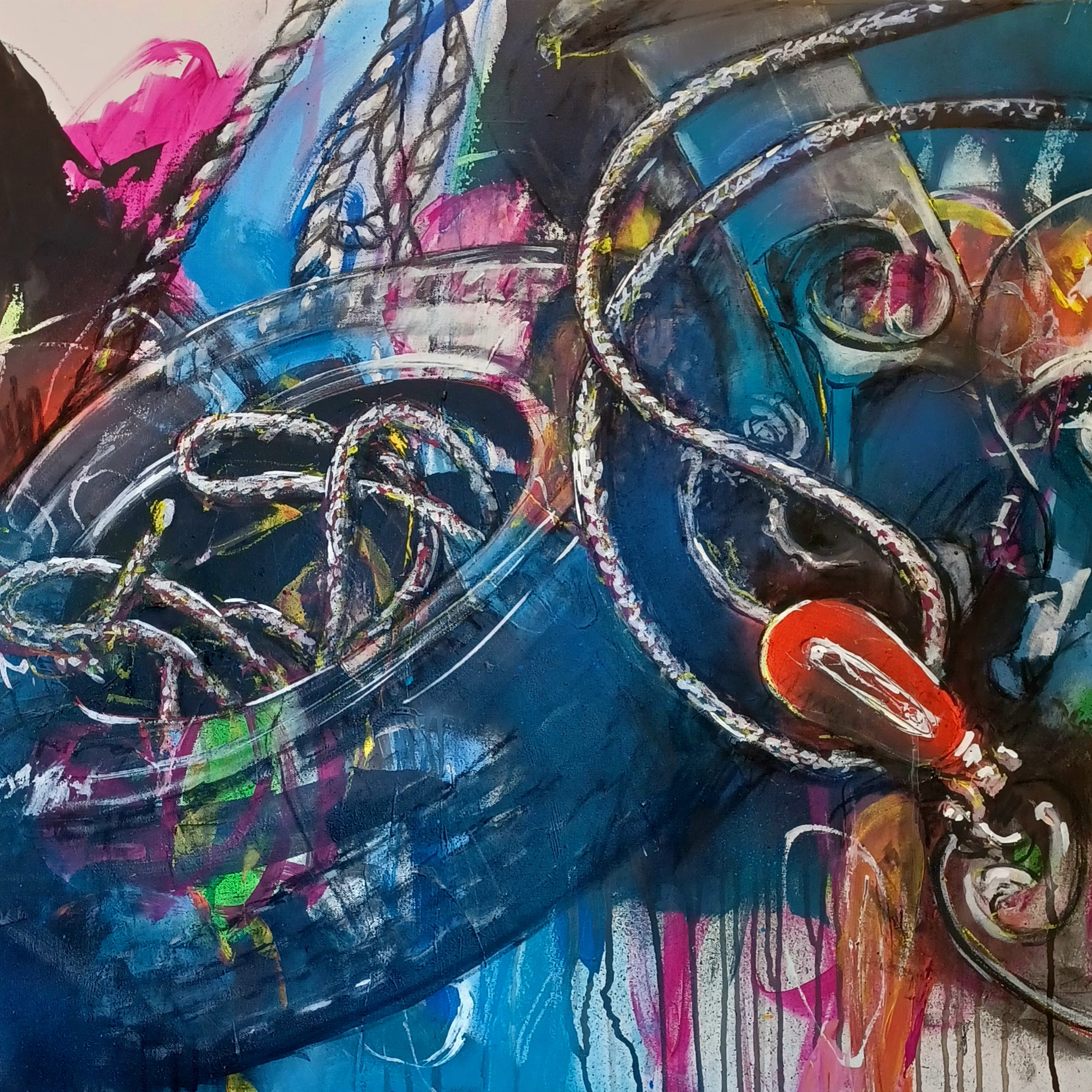 2022 On Board, Acryl, 80 x 80 cm