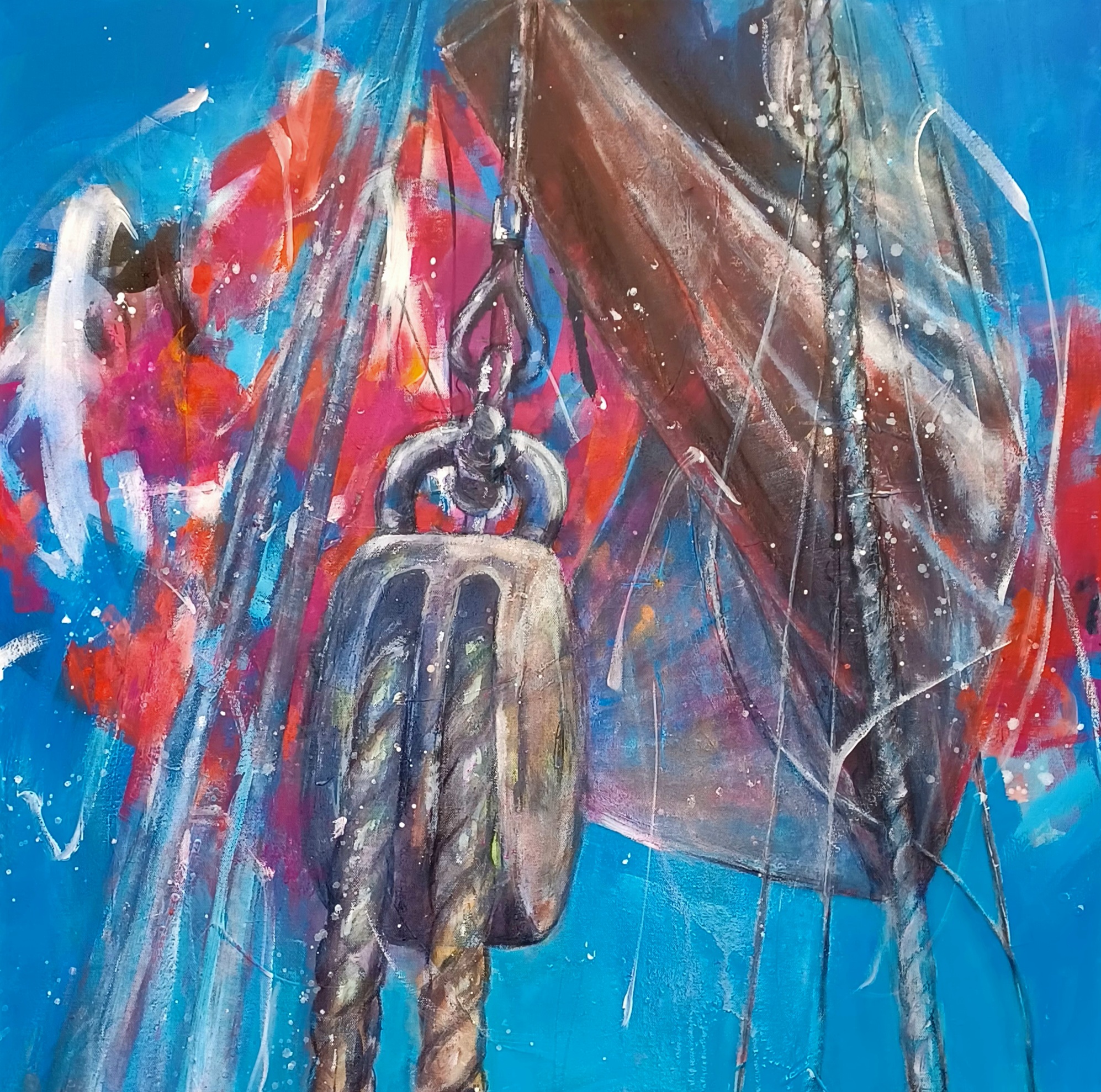 2022 Gone with the Wind, Acryl, 80 x 80 cm