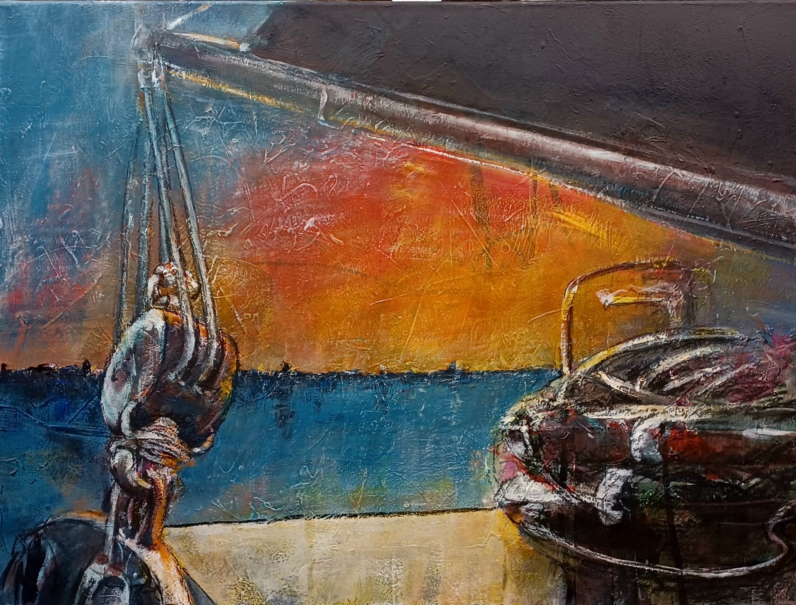 2022 Abend, Acryl, 100 x 80 cm