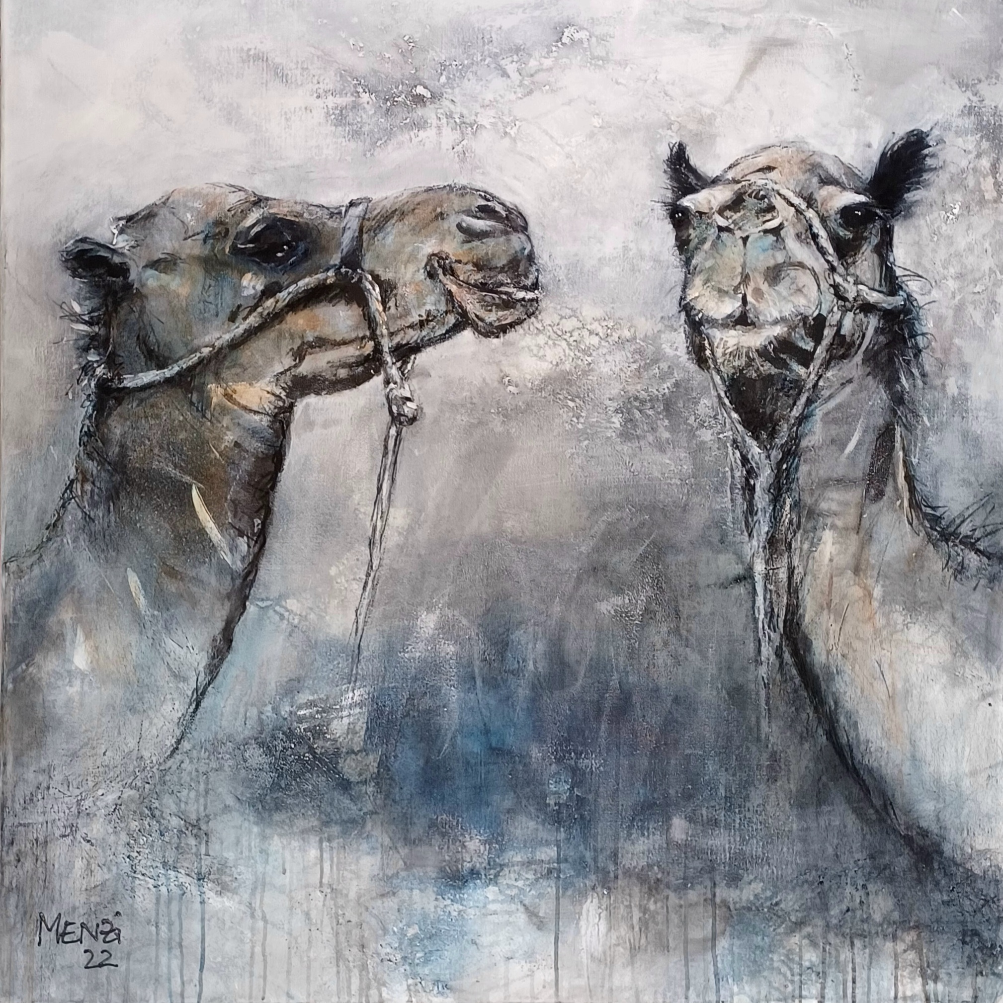 2022 Wüstengeflüster, Acryl, 100 x 100 cm