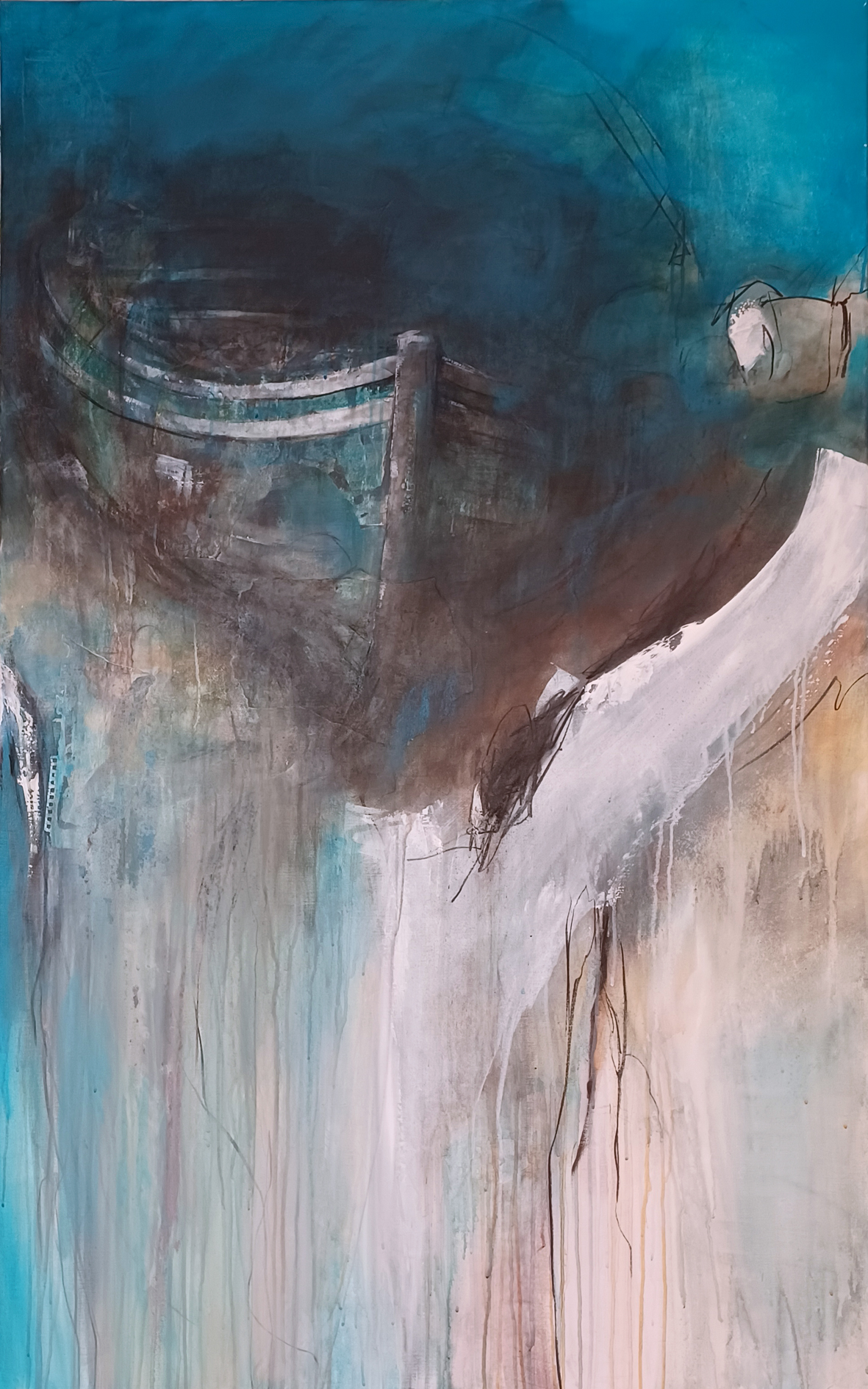2022 Boot, Acryl, 100 x 160 cm