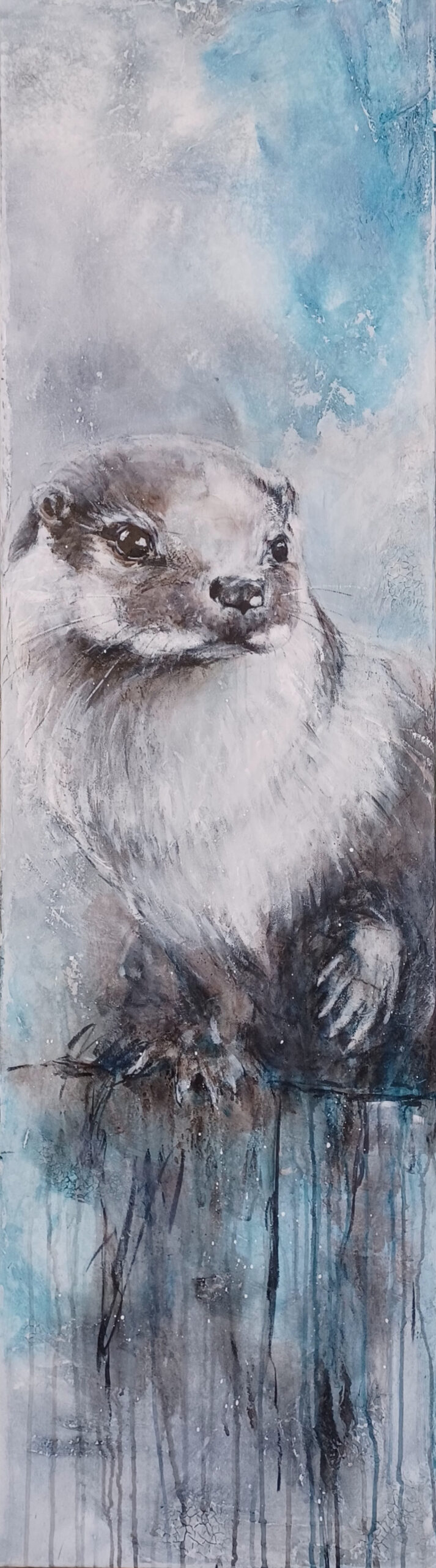 2022 Otter, Acryl, 40 x 140 cm