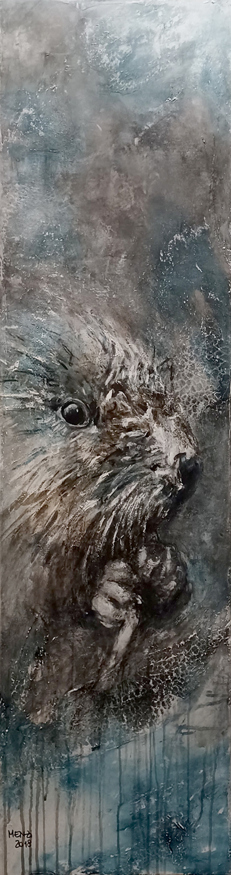 2018 Biber, Acryl, 40 x 140 cm