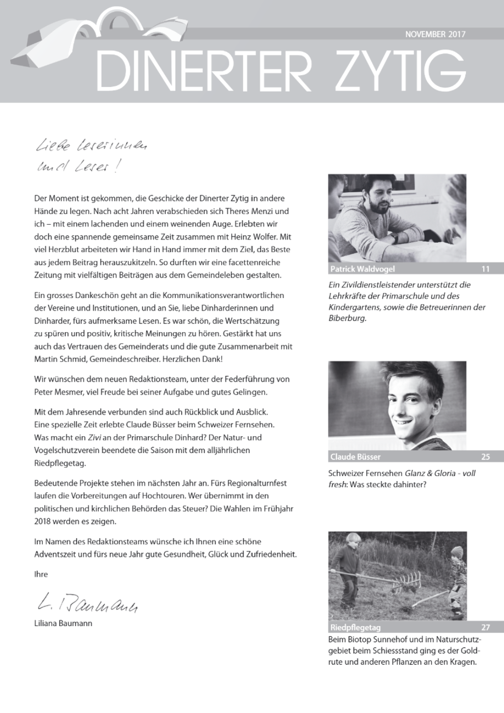 Dinerter Zytig - Layout
